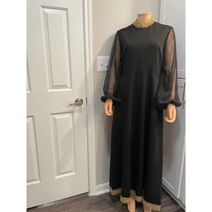 Vintage 60s Lady Carol of New York Long Kaftan Style Dress